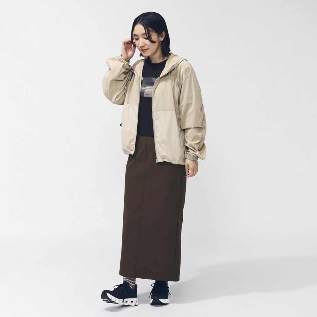 ティゴラ レディース クロスジャケット ナイロンフードジャケット TR