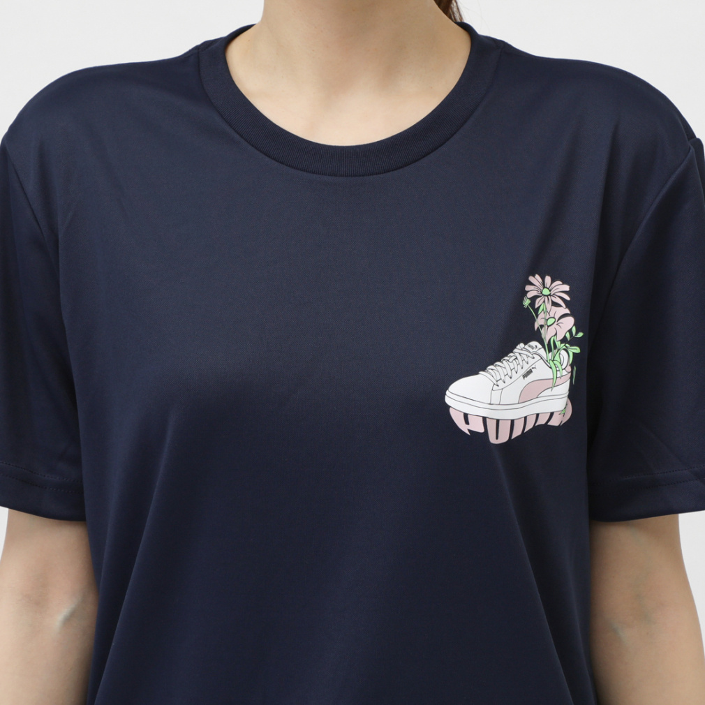 プーマ レディース 半袖 機能 Tシャツ SS ポリ スニーカーグラフィック