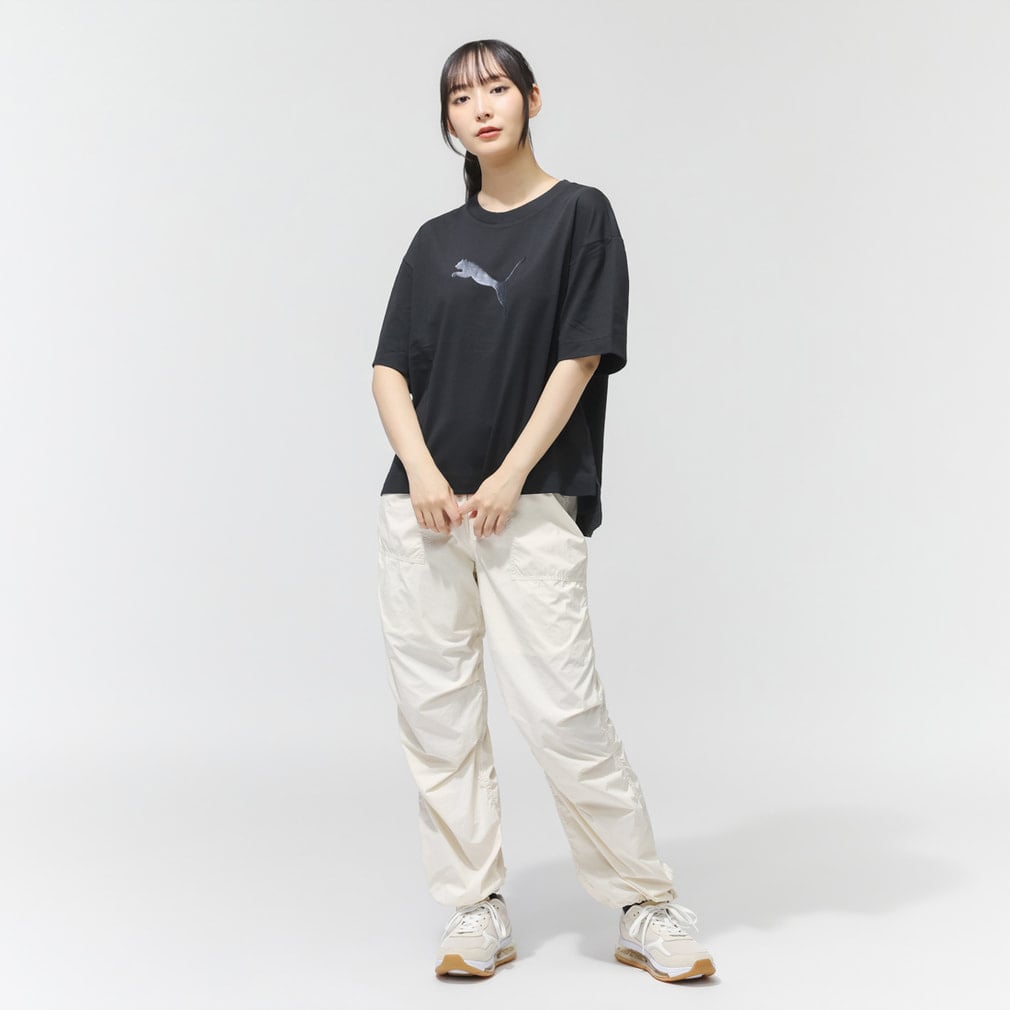 プーマ レディース 半袖 機能 Tシャツ ESS S MX オーバーザイズ SS