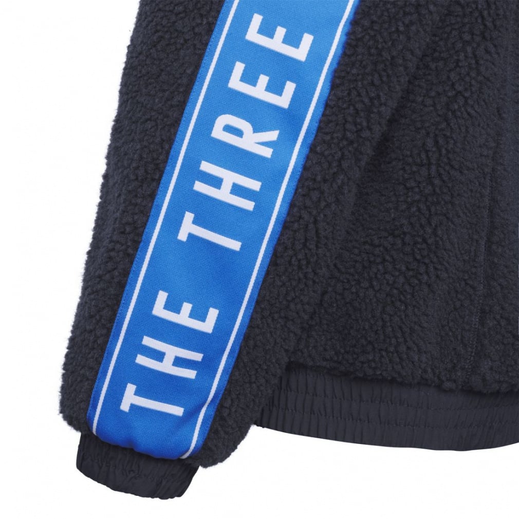 アディダス ジップアップジャケット 青　4号 アディダス キッズ 中綿ジャケット キッズ ワーディングパック ルーズ