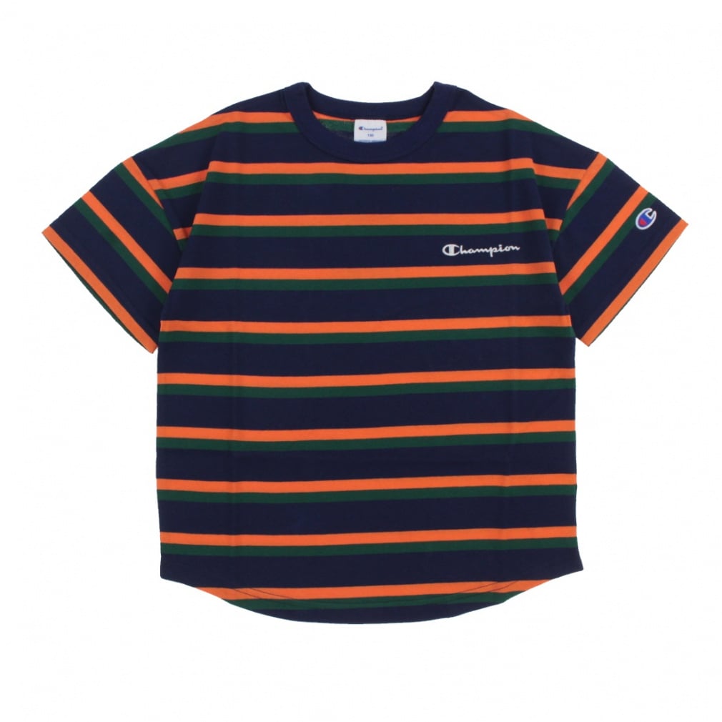 チャンピオン ジュニア キッズ 子供 半袖 Tシャツ ボーダー半袖Tシャツ