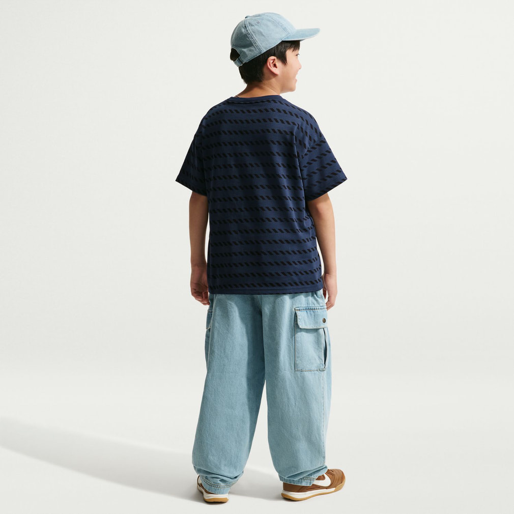 ナイキ ジュニア キッズ 子供 半袖 シャツ YTH NSW M90 HAZ ストライプ