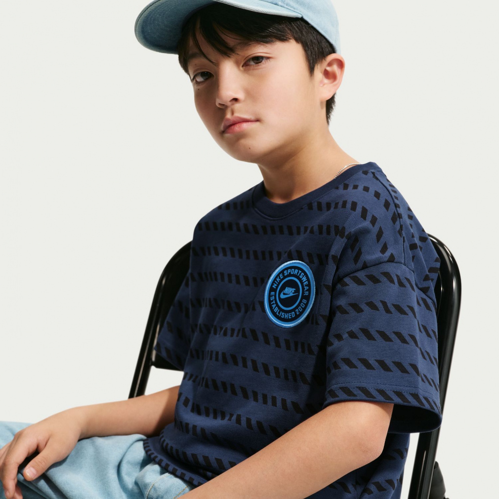 ナイキ ジュニア キッズ 子供 半袖 シャツ YTH NSW M90 HAZ ストライプ