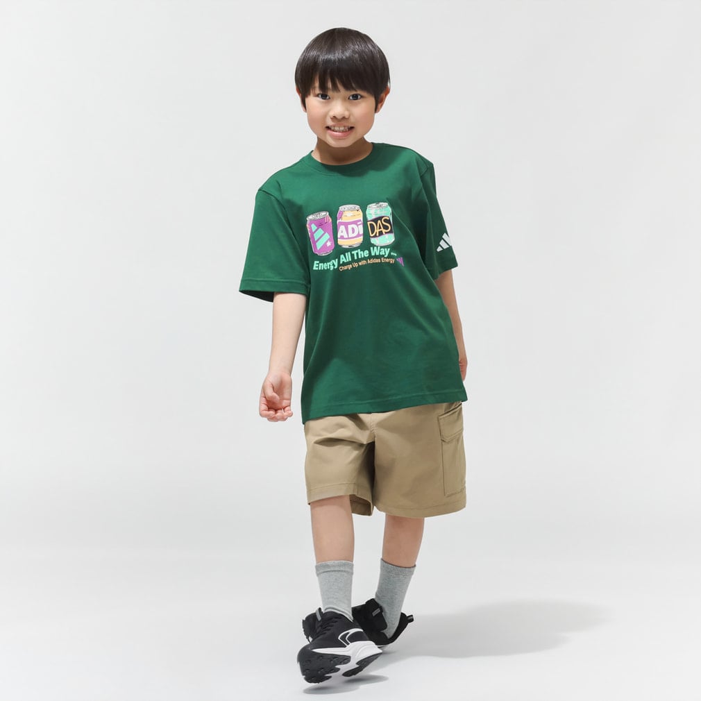 アディダス ジュニア キッズ 子供 半袖シャツ ドリンク グラフィック