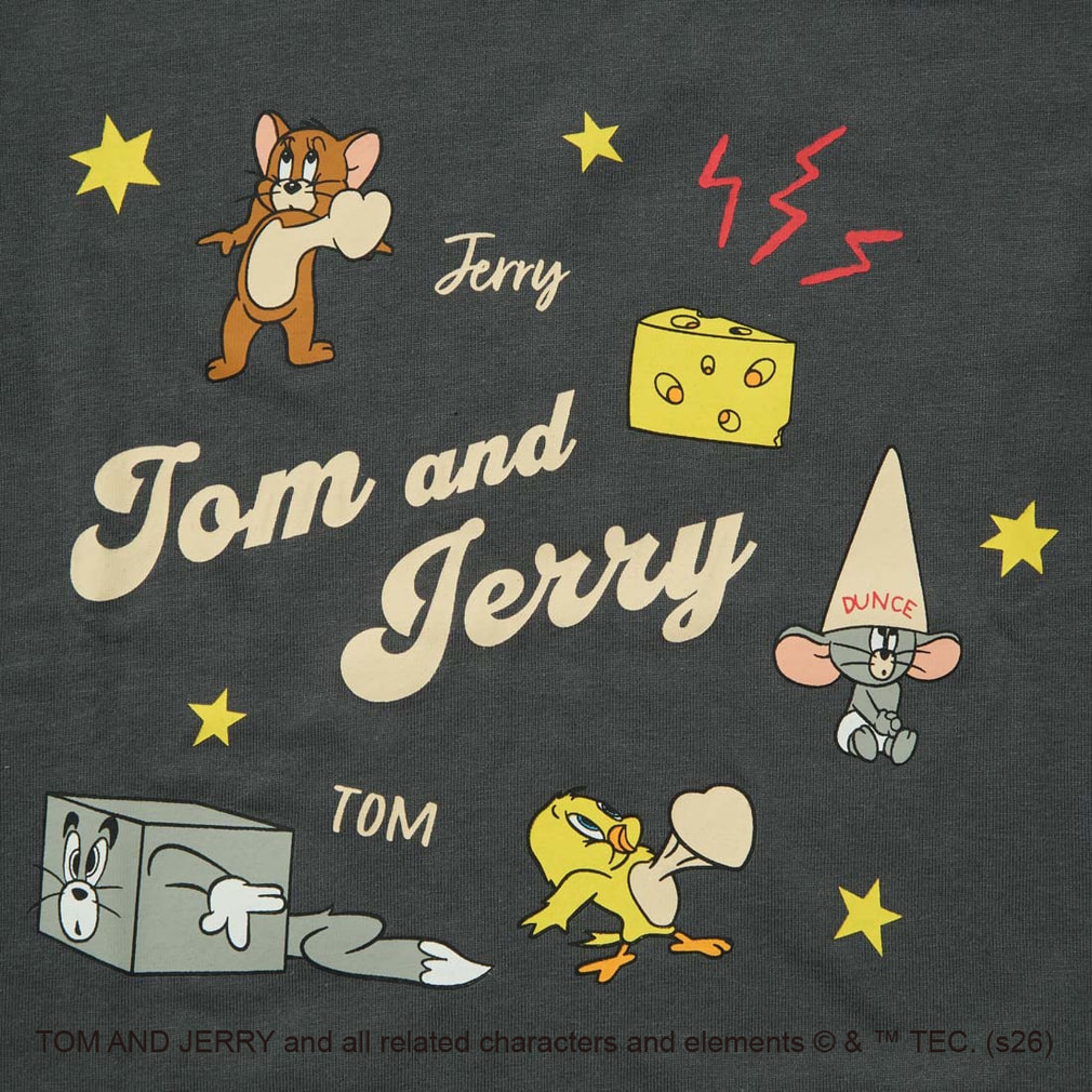 TOMさん専用 ジュニア キッズ 子供 半袖 シャツ Tom and Jerry フロント