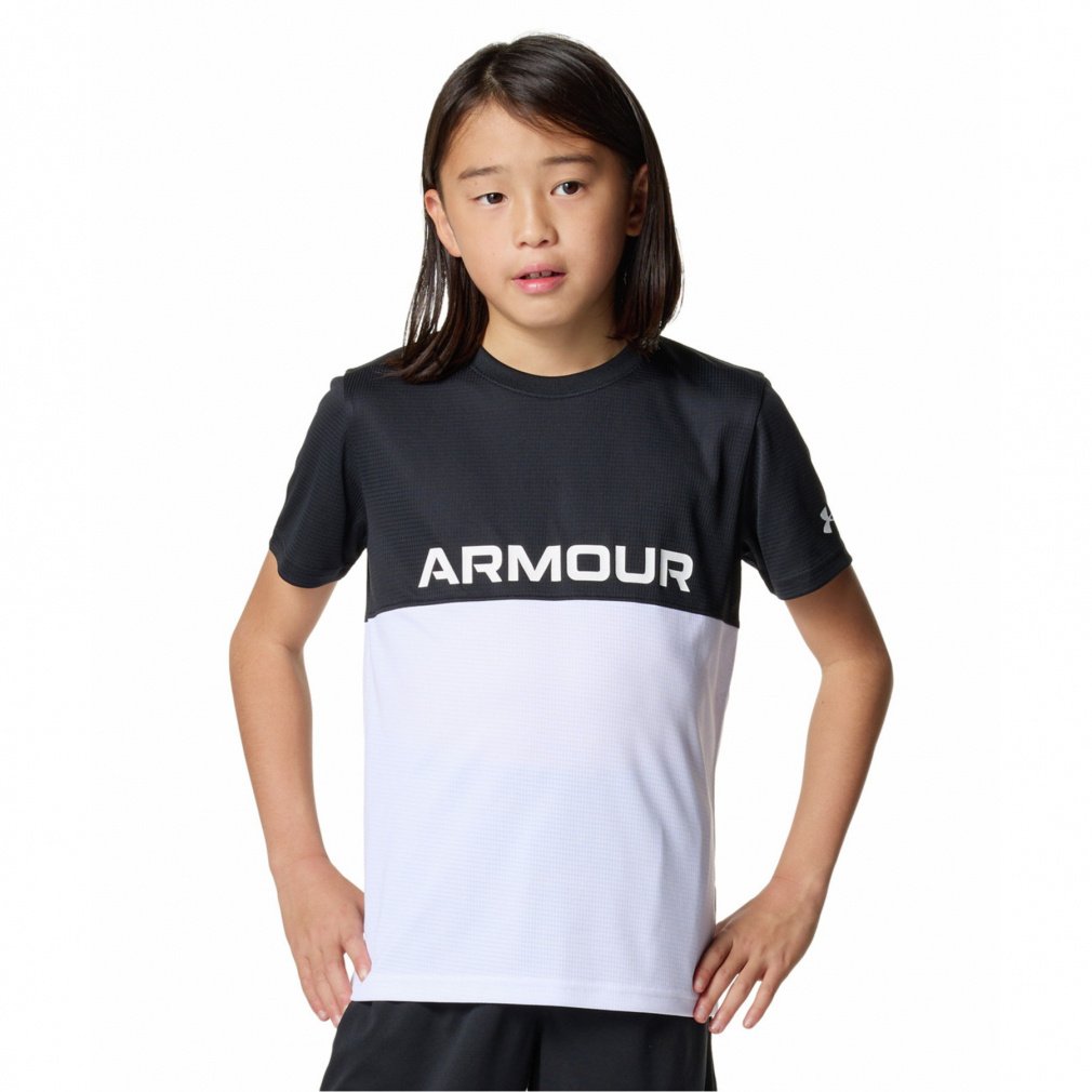 UNDER ARMOUR Tシャツセット 黒白 アンダーアーマー ジュニア キッズ 子供 Tシャツ ハーフパンツ セット